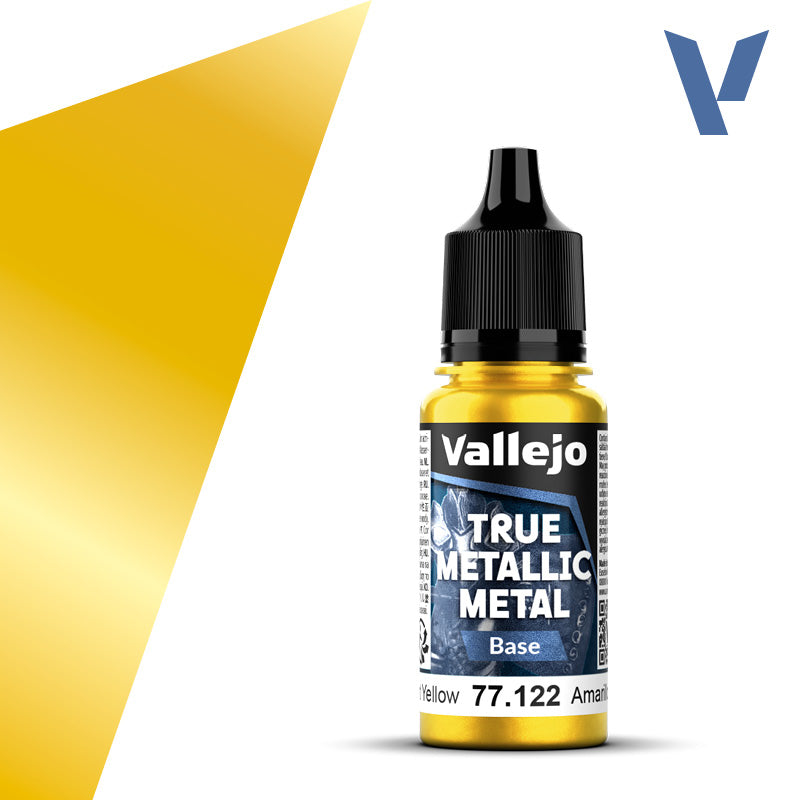 Vallejo True Metallic Metal 77.122 Radiant Yellow | Grognard Games