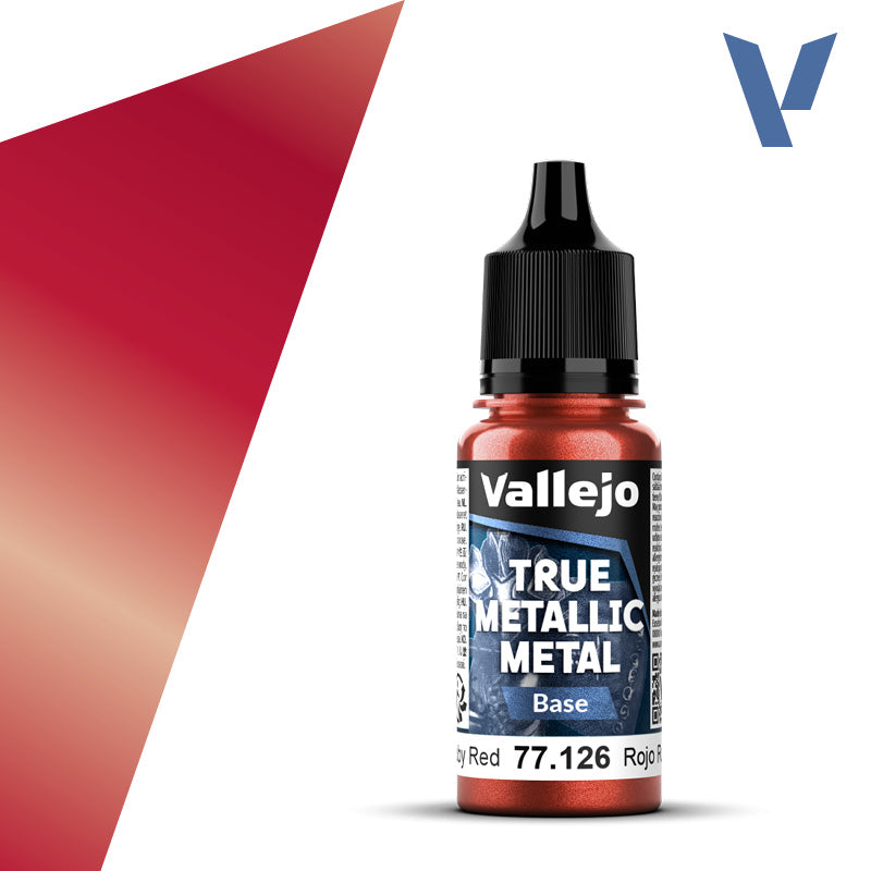 Vallejo True Metallic Metal 77.126 Ruby Red | Grognard Games