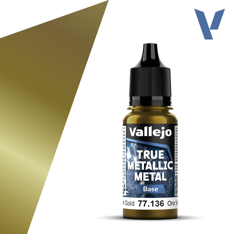 Vallejo True Metallic Metal 77.136 Greenish Gold | Grognard Games