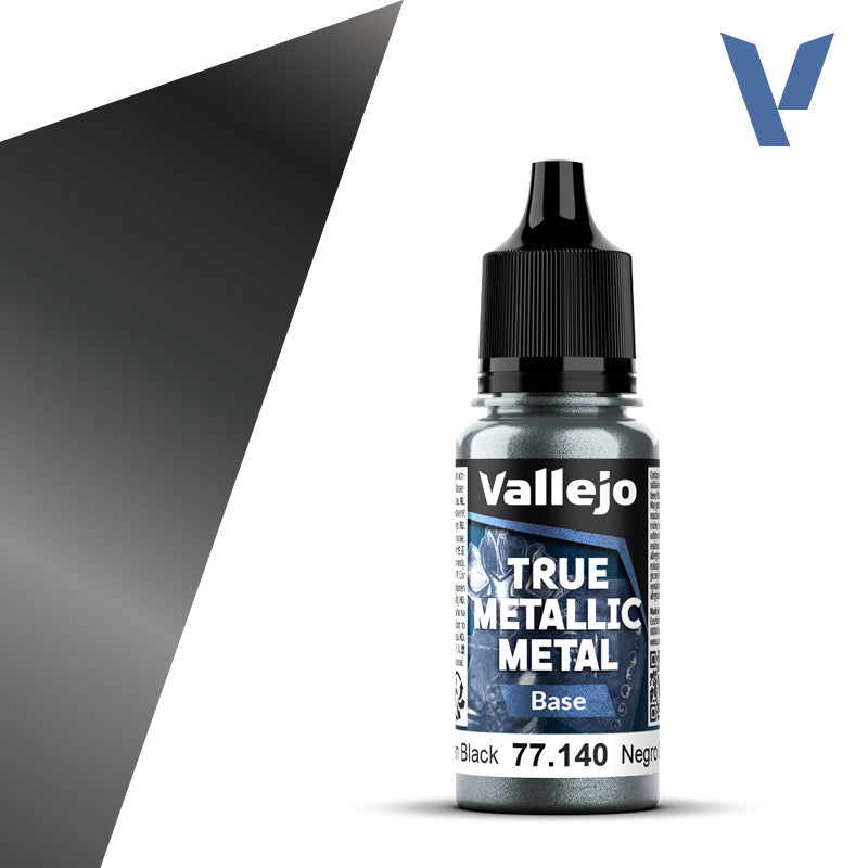 Vallejo True Metallic Metal 77.140 Obsidian Black | Grognard Games