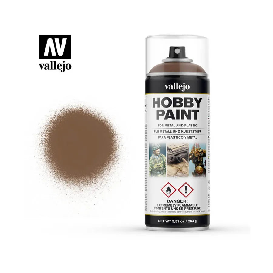 28.019 Vallejo Hobby Paint Spray - Beasty Brown | Grognard Games