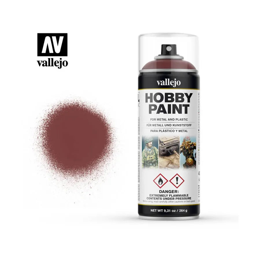 28.029 Vallejo Hobby Paint Spray - Gory Red | Grognard Games