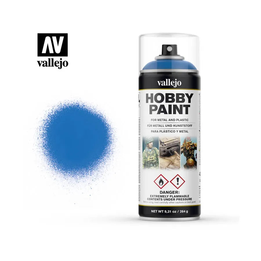 28.030 Vallejo Hobby Paint Spray - Magic Blue | Grognard Games