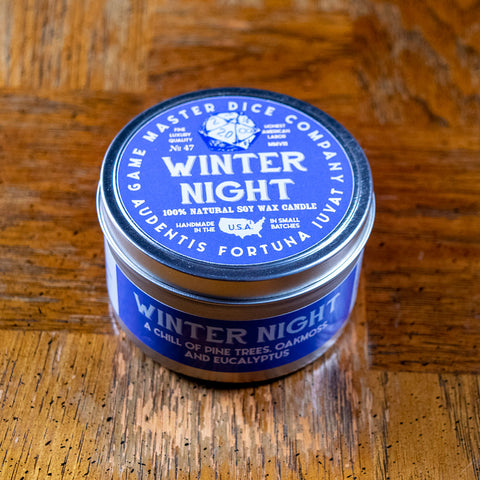 Winter Night Gaming Candle | Grognard Games