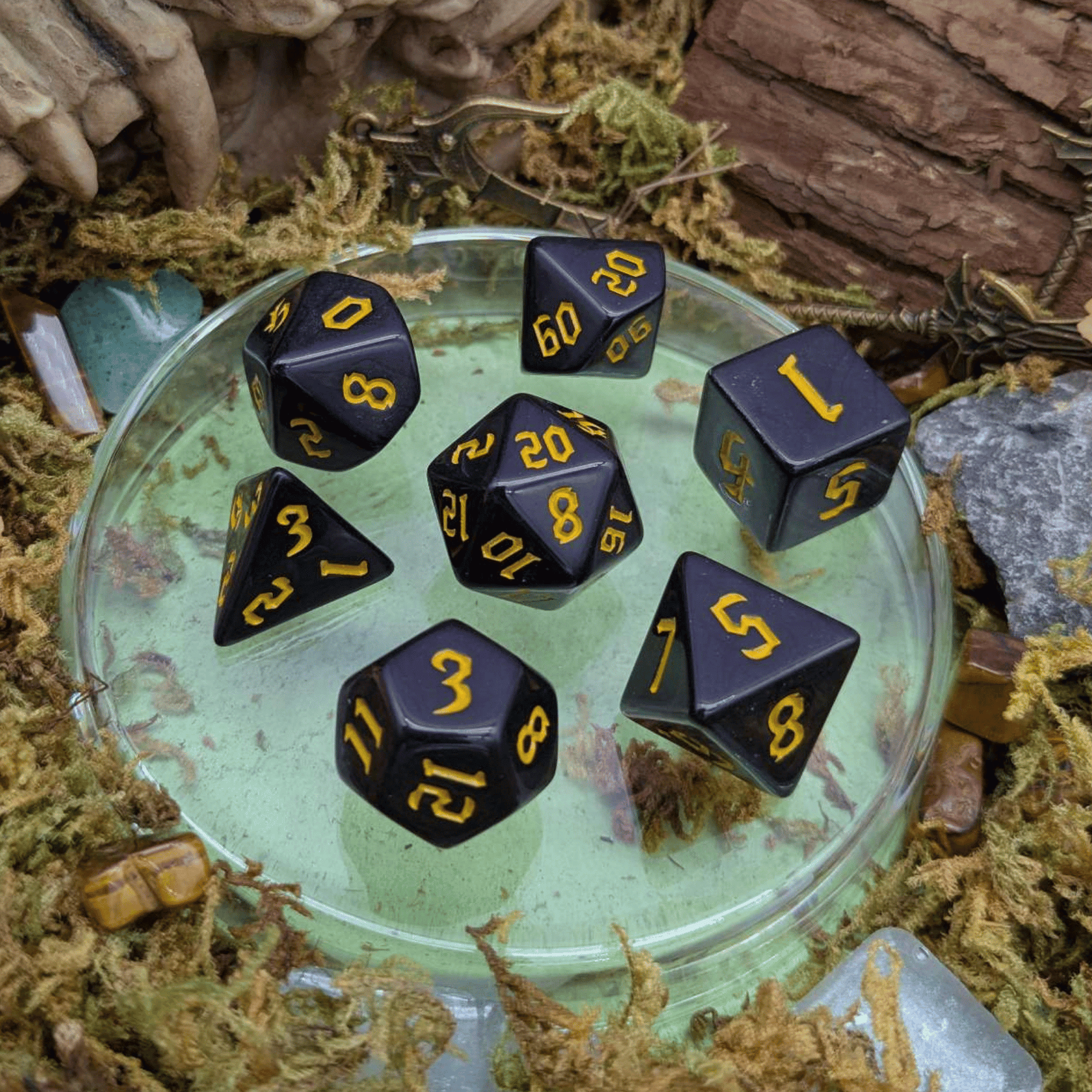 Yellow Witch Dice Set | Grognard Games