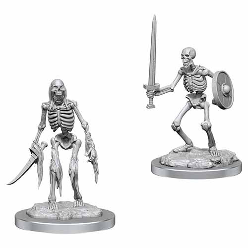 WizKids 905333 Deep Cuts Unpainted Minis: W18 Skeletons | Grognard Games