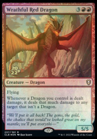 Wrathful Red Dragon [Commander Legends: Battle for Baldur's Gate Prerelease Promos] | Grognard Games