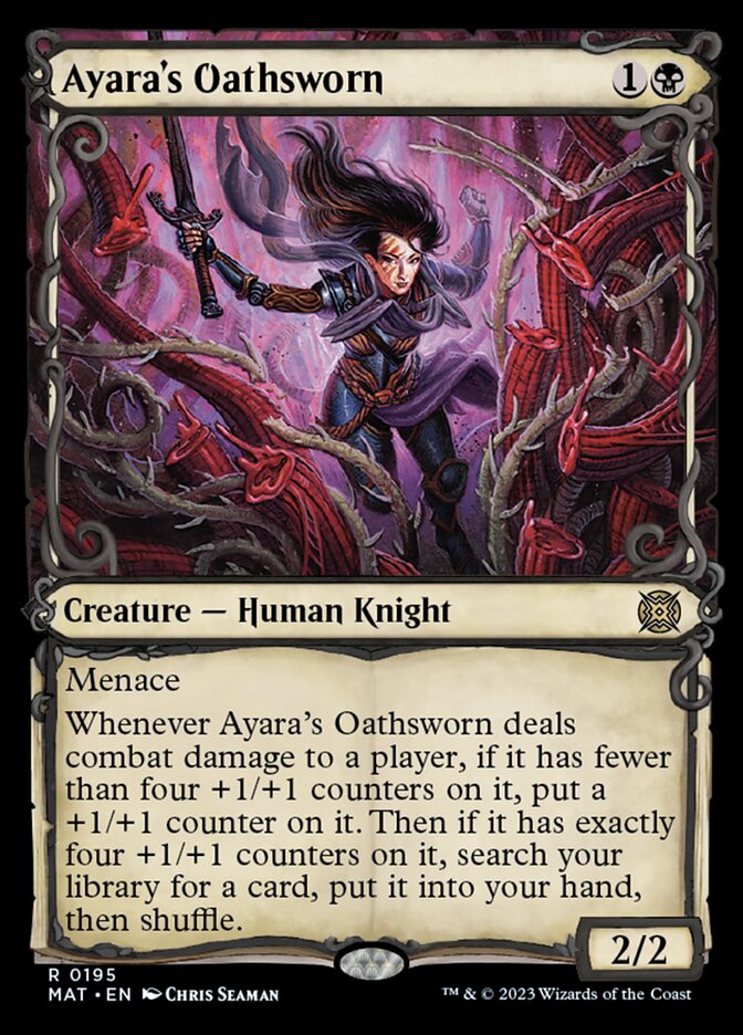 Ayara's Oathsworn (Showcase Halo Foil) [March of the Machine: The Aftermath] | Grognard Games