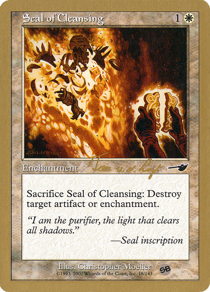 Seal of Cleansing (Tom van de Logt) (SB) [World Championship Decks 2000] | Grognard Games