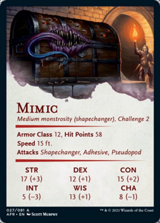 Mimic Art Card [Dungeons & Dragons: Adventures in the Forgotten Realms Art Series] | Grognard Games