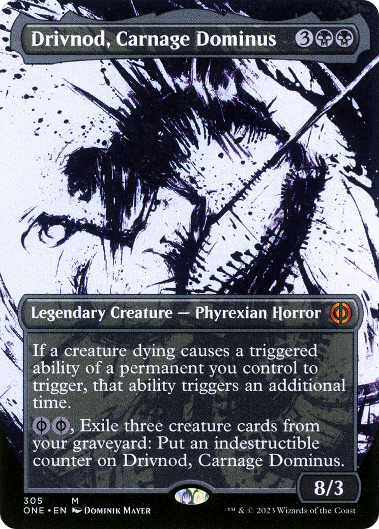 Drivnod, Carnage Dominus (Borderless Ichor) [Phyrexia: All Will Be One] | Grognard Games