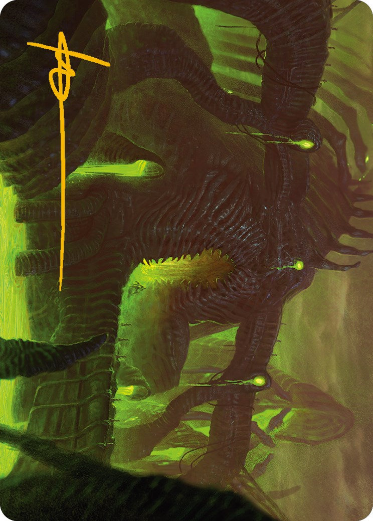The Dross Pits Art Card (Gold-Stamped Signature) [Phyrexia: All Will Be One Art Series] | Grognard Games