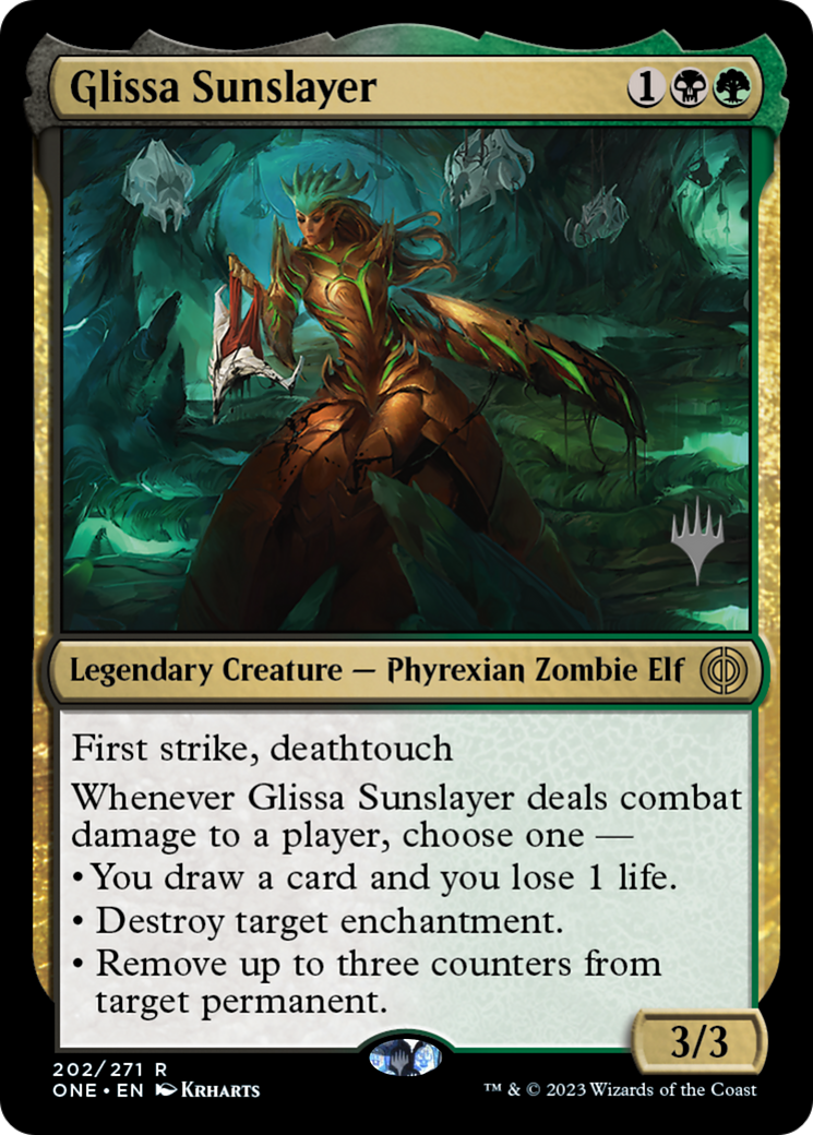 Glissa Sunslayer (Promo Pack) [Phyrexia: All Will Be One Promos] | Grognard Games