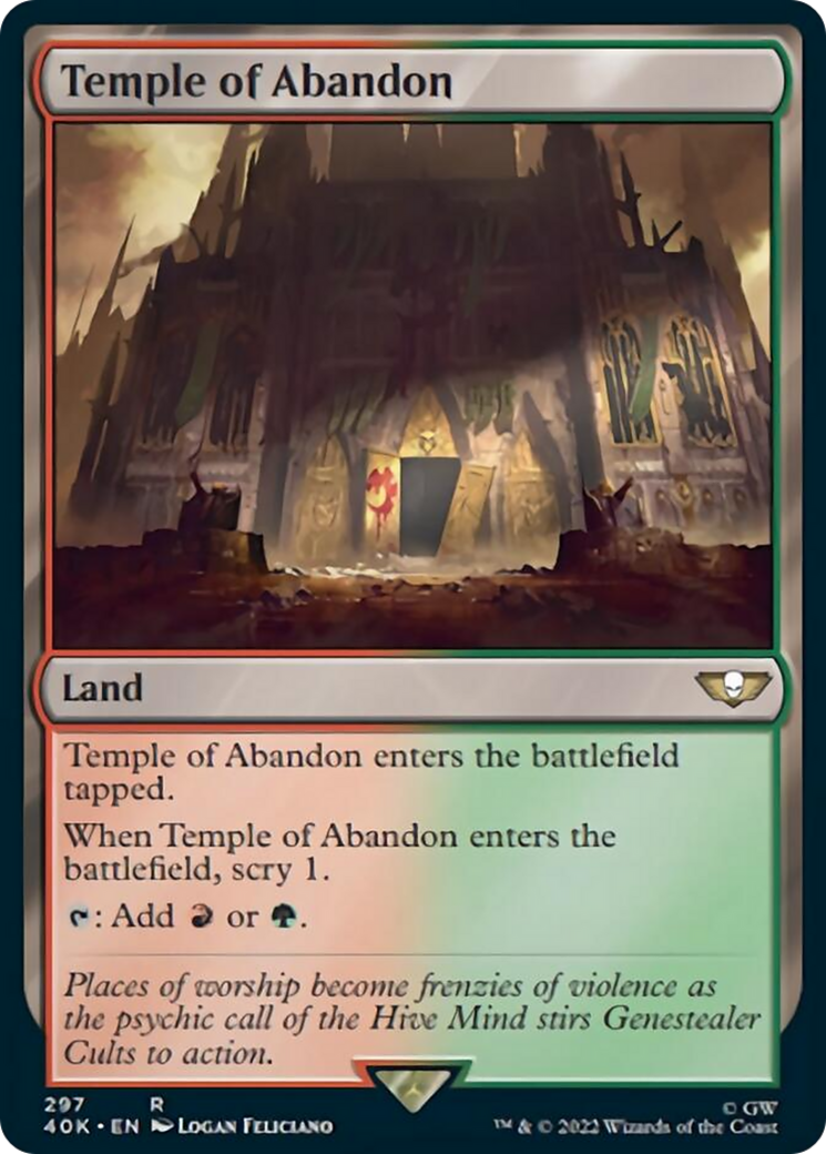 Temple of Abandon (Surge Foil) [Universes Beyond: Warhammer 40,000] | Grognard Games