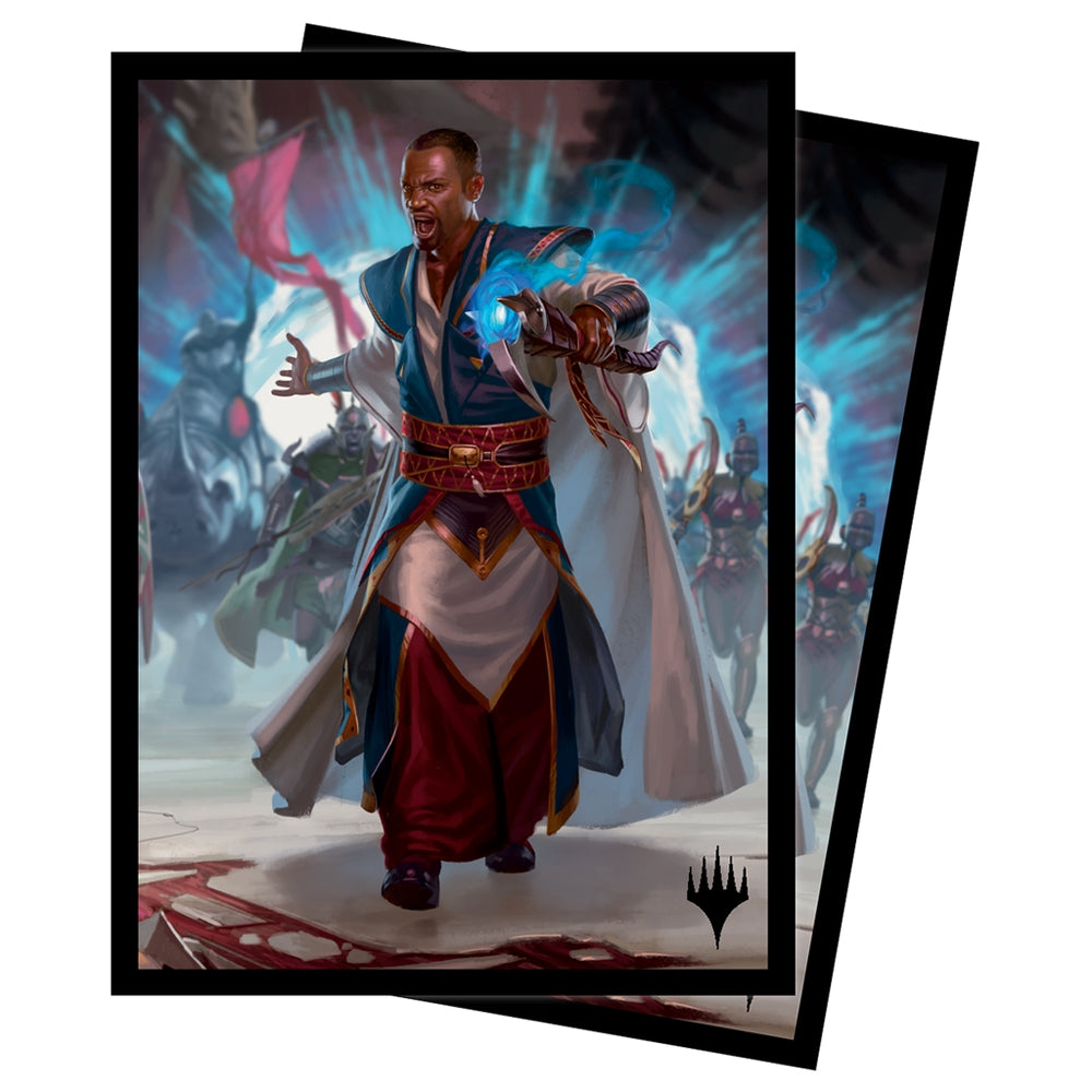 March of the Marchine Teferi Akosa of Zhalfir Standard Deck Protector Sleeves (100ct) for Magic: The Gathering | Grognard Games