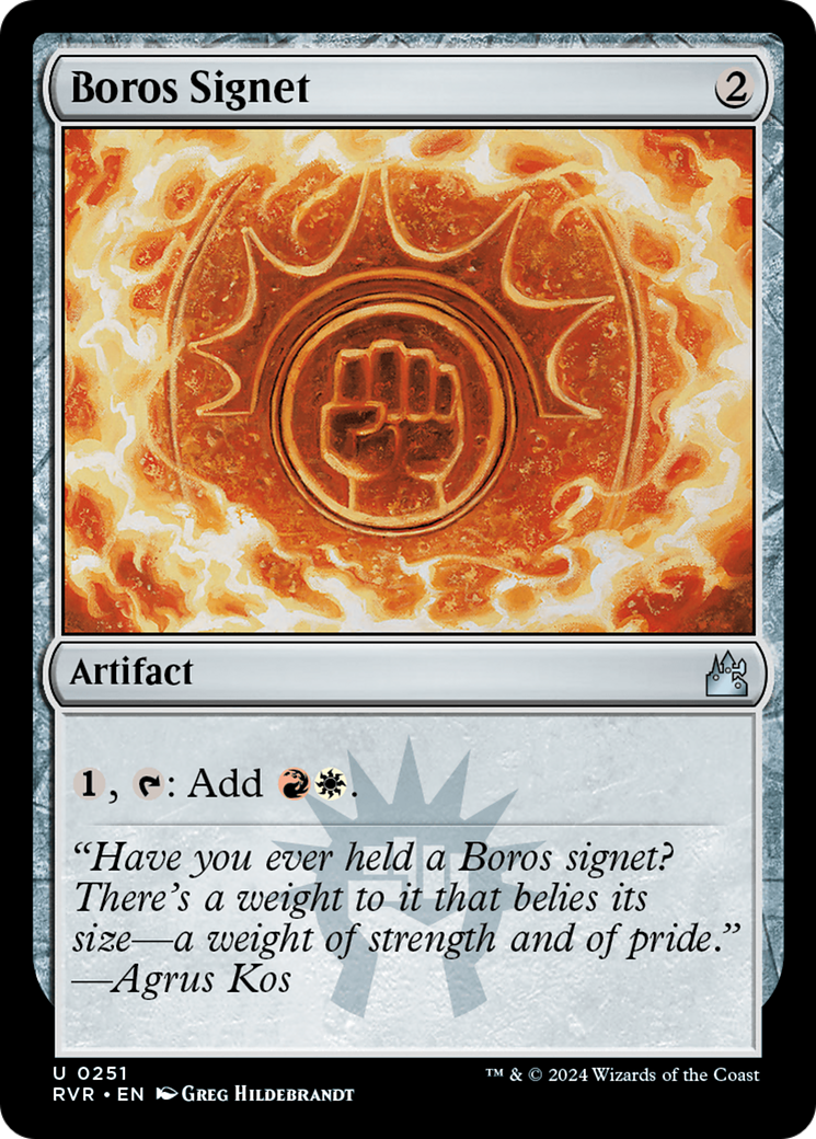 Boros Signet [Ravnica Remastered] | Grognard Games