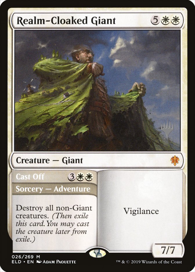 Realm-Cloaked Giant // Cast Off (Promo Pack) [Throne of Eldraine Promos] | Grognard Games