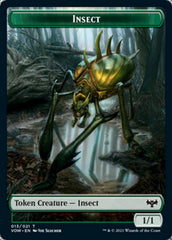 Insect // Human Soldier Double-sided Token [Innistrad: Crimson Vow Tokens] | Grognard Games