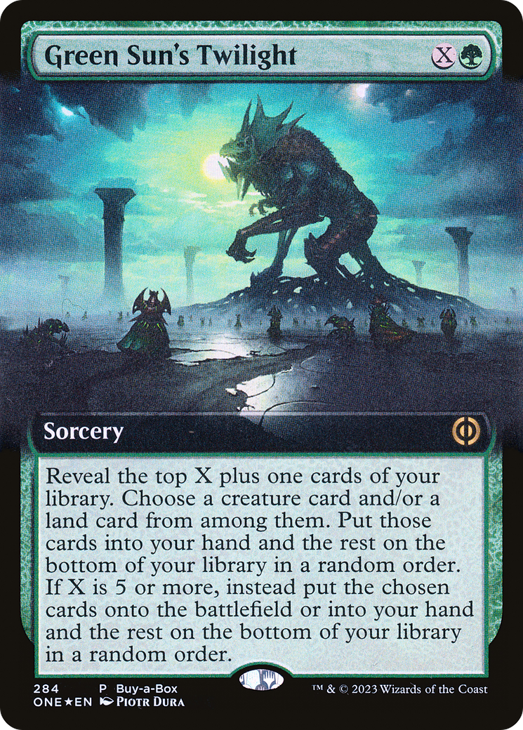 Green Sun's Twilight (Buy-A-Box) (Extended Art) [Phyrexia: All Will Be One] | Grognard Games