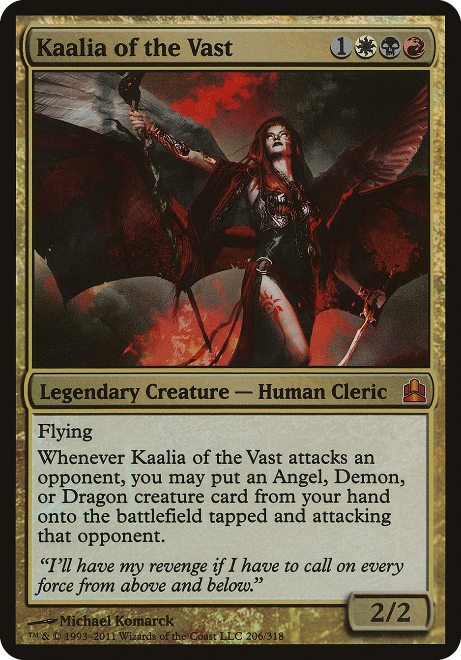 Kaalia of the Vast (Oversized) [Commander 2011 Oversized] | Grognard Games