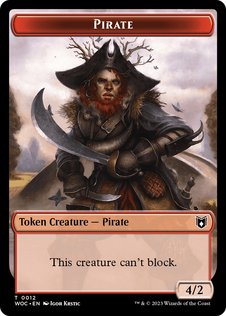 Pirate // Human Double-Sided Token [Wilds of Eldraine Commander Tokens] | Grognard Games