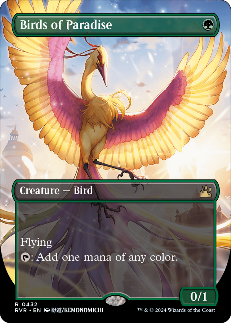 Birds of Paradise (Anime Borderless) [Ravnica Remastered] | Grognard Games