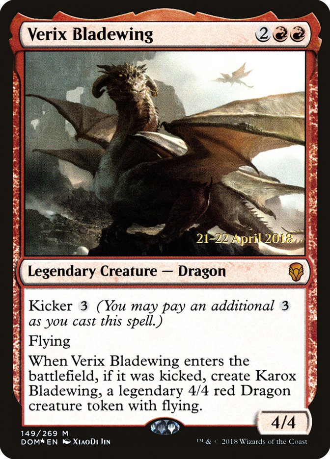 Verix Bladewing  [Dominaria Prerelease Promos] | Grognard Games