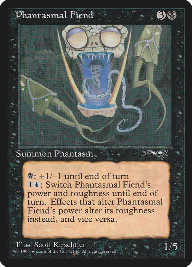 Phantasmal Fiend (Dark Green Background) [Alliances] | Grognard Games