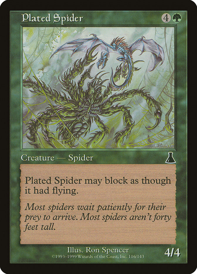 Plated Spider [Urza's Destiny] | Grognard Games