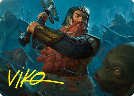 Gimli, Counter of Kills Art Card (10/81) [The Lord of the Rings: Tales of Middle-earth Art Series] | Grognard Games