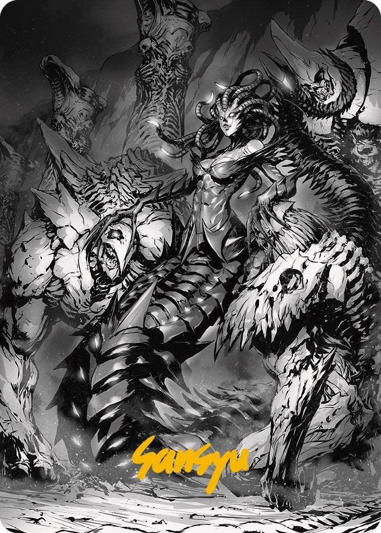 Vraska, Betrayal's Sting Art Card (Gold-Stamped Signature) [Phyrexia: All Will Be One Art Series] | Grognard Games