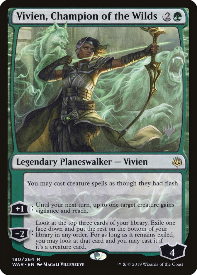 Vivien, Champion of the Wilds (Promo Pack) [War of the Spark Promos] | Grognard Games