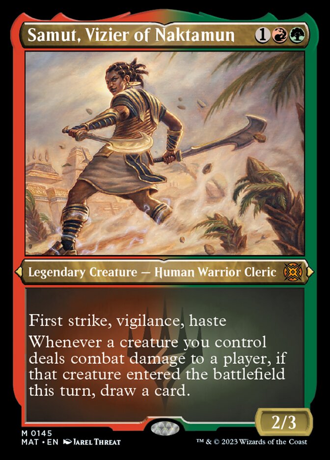 Samut, Vizier of Naktamun (Foil Etched) [March of the Machine: The Aftermath] | Grognard Games