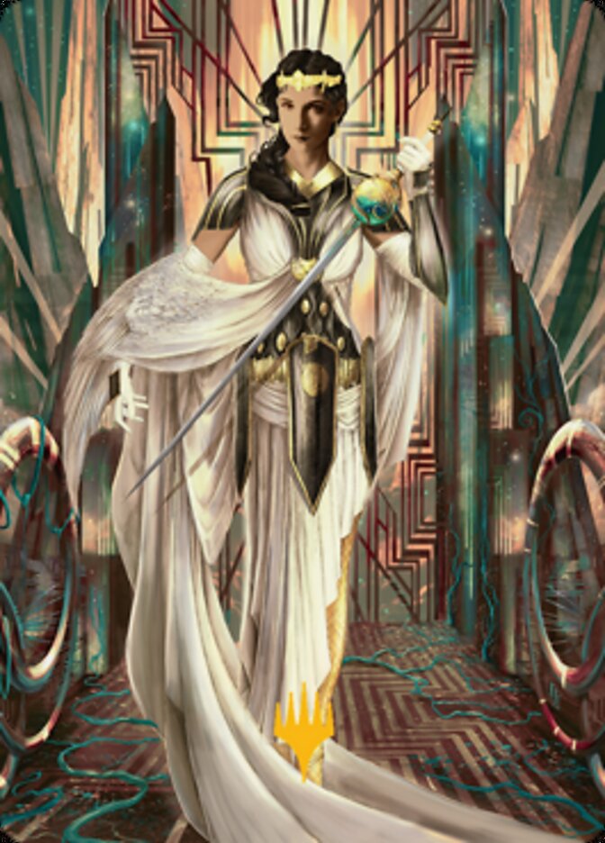 Elspeth Resplendent 2 Art Card (Gold-Stamped Signature) [Streets of New Capenna Art Series] | Grognard Games