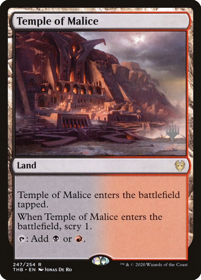 Temple of Malice (Promo Pack) [Theros Beyond Death Promos] | Grognard Games