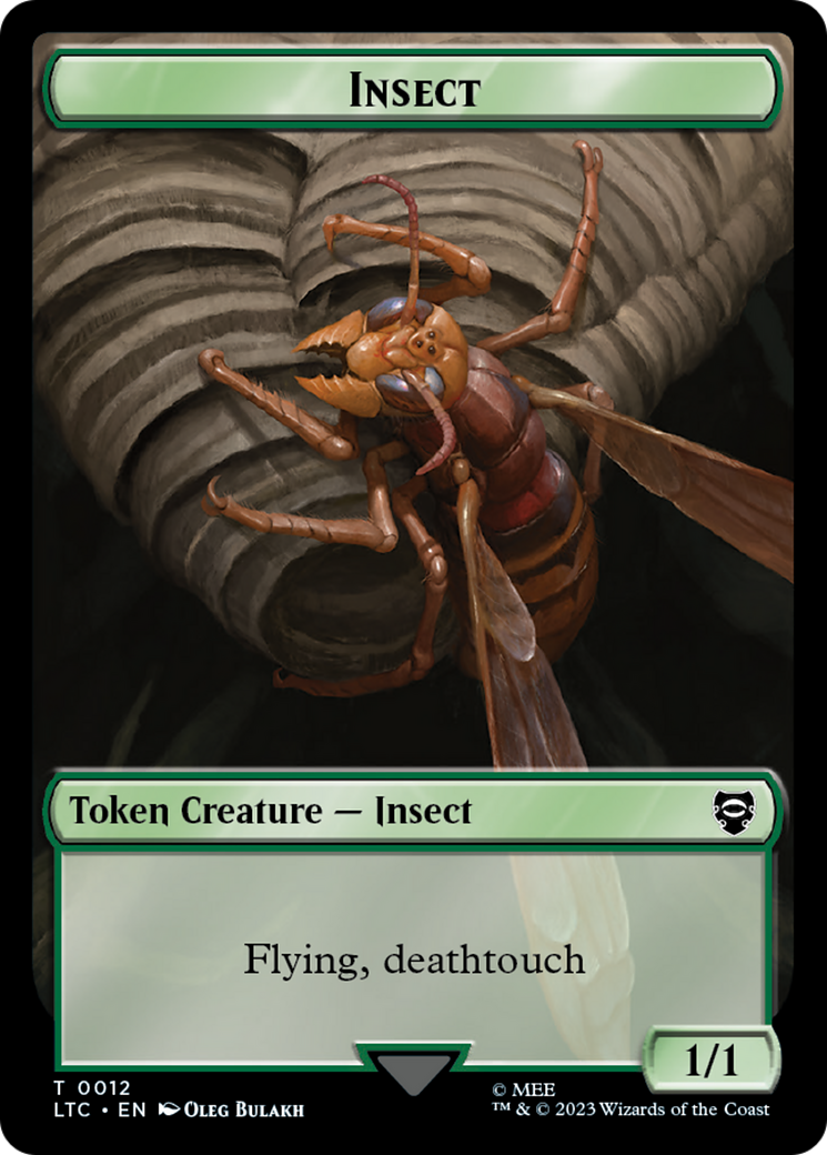 Elf Warrior // Insect Double Sided Token [The Lord of the Rings: Tales of Middle-Earth Commander Tokens] | Grognard Games