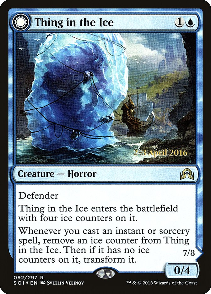 Thing in the Ice // Awoken Horror [Shadows over Innistrad Prerelease Promos] | Grognard Games