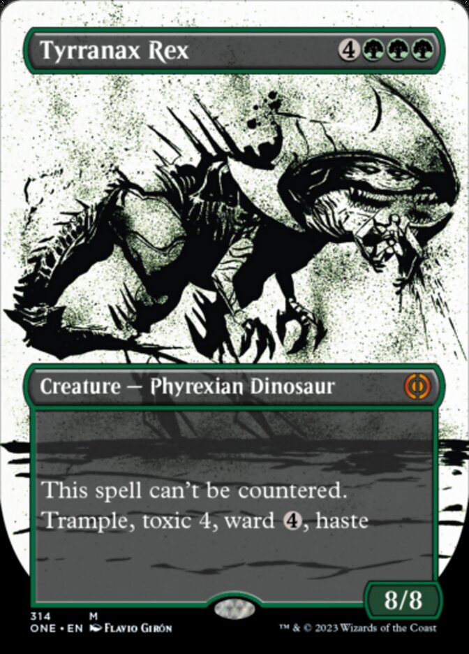 Tyrranax Rex (Borderless Ichor) [Phyrexia: All Will Be One] | Grognard Games