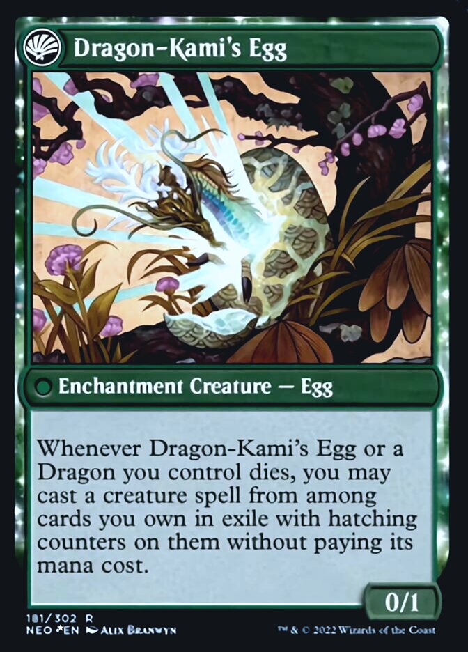 The Dragon-Kami Reborn // Dragon-Kami's Egg [Kamigawa: Neon Dynasty Prerelease Promos] | Grognard Games