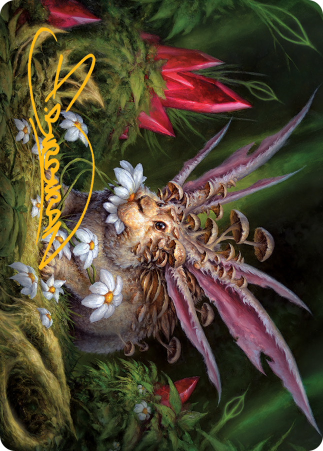 Placid Rottentail Art Card (Gold-Stamped Signature) [March of the Machine Art Series] | Grognard Games