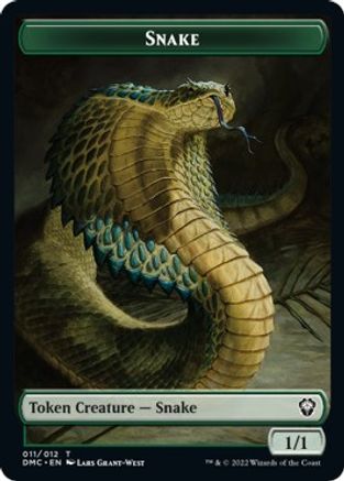 Human // Snake Double-sided Token [Dominaria United Commander Tokens] | Grognard Games