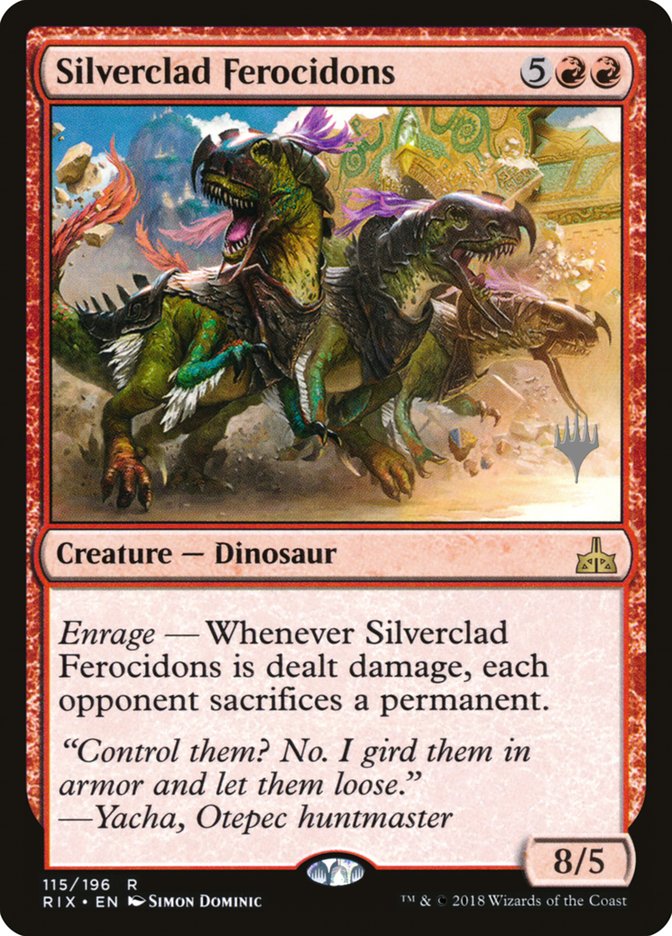 Silverclad Ferocidons (Promo Pack) [Rivals of Ixalan Promos] | Grognard Games