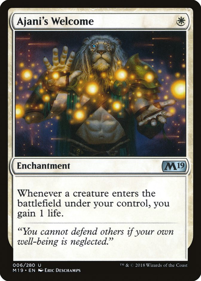 Ajani's Welcome [Core Set 2019] | Grognard Games