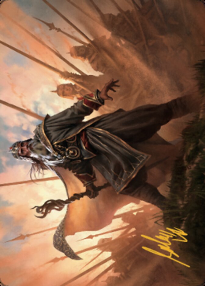 Hazezon, Shaper of Sand Art Card (Gold-Stamped Signature) [Dominaria United Art Series] | Grognard Games