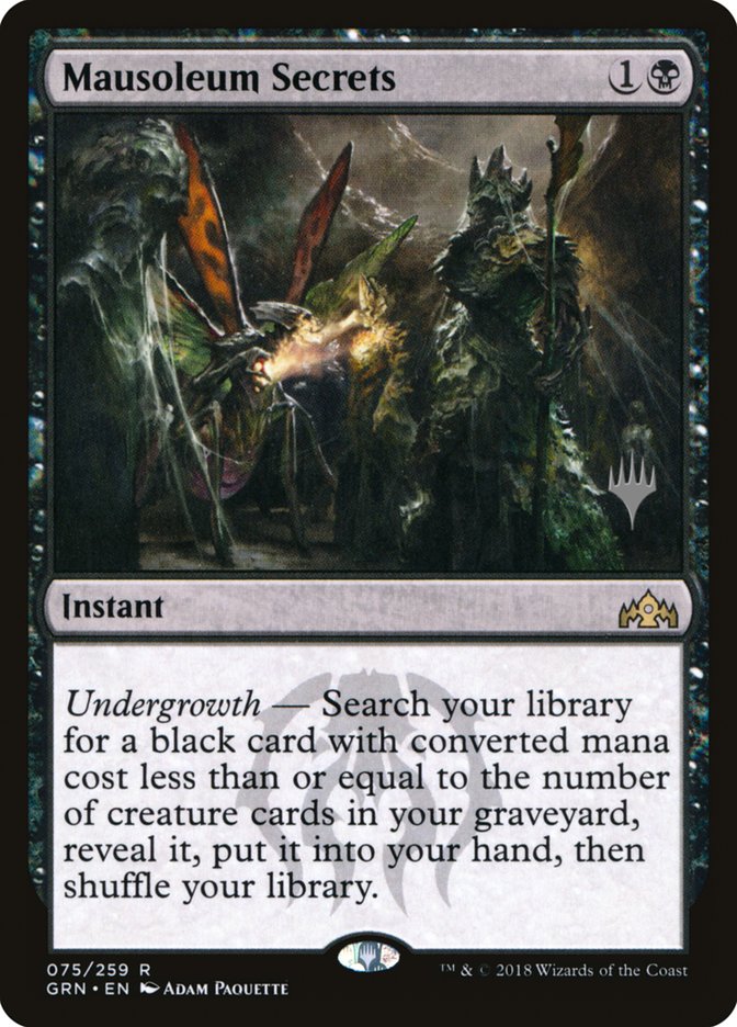 Mausoleum Secrets (Promo Pack) [Guilds of Ravnica Promos] | Grognard Games