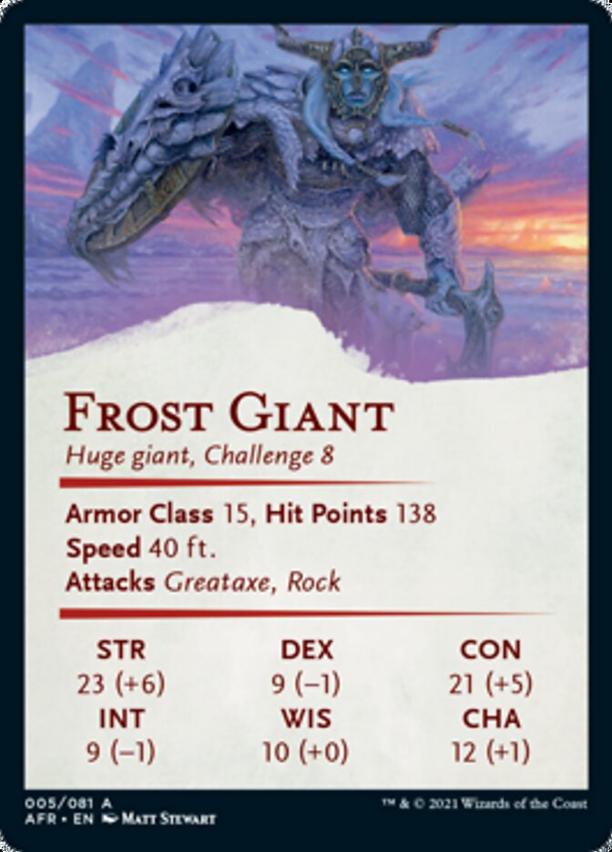 Frost Giant Art Card (Gold-Stamped Signature) [Dungeons & Dragons: Adventures in the Forgotten Realms Art Series] | Grognard Games