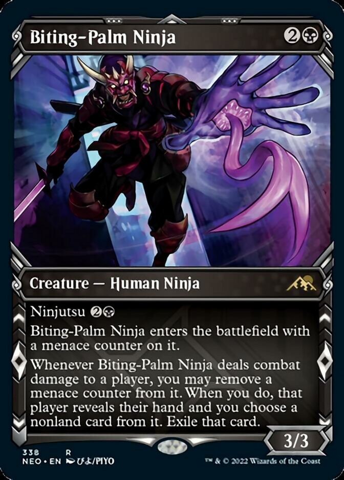 Biting-Palm Ninja (Showcase Ninja) [Kamigawa: Neon Dynasty] | Grognard Games