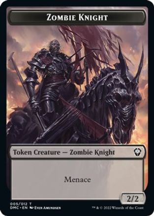 Zombie Knight // Griffin Double-sided Token [Dominaria United Commander Tokens] | Grognard Games