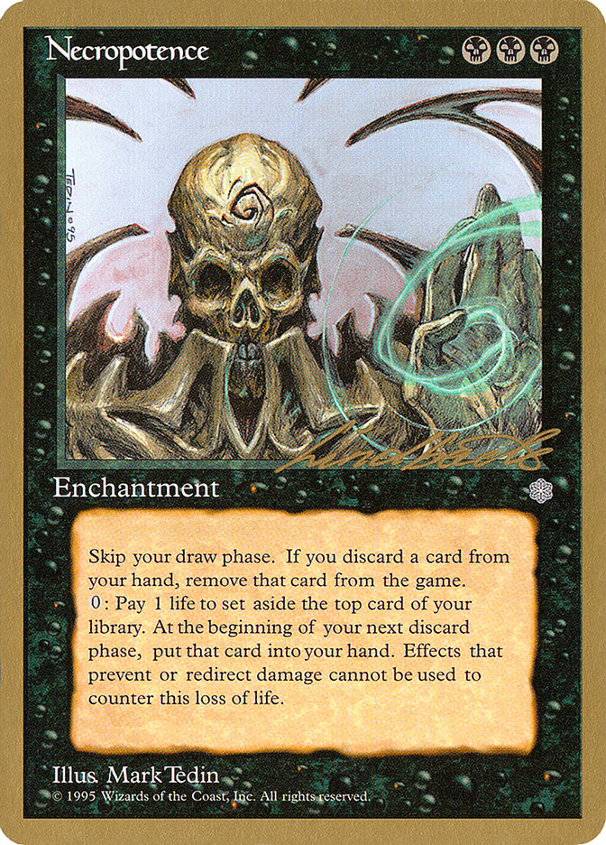 Necropotence (Leon Lindback) [Pro Tour Collector Set] | Grognard Games