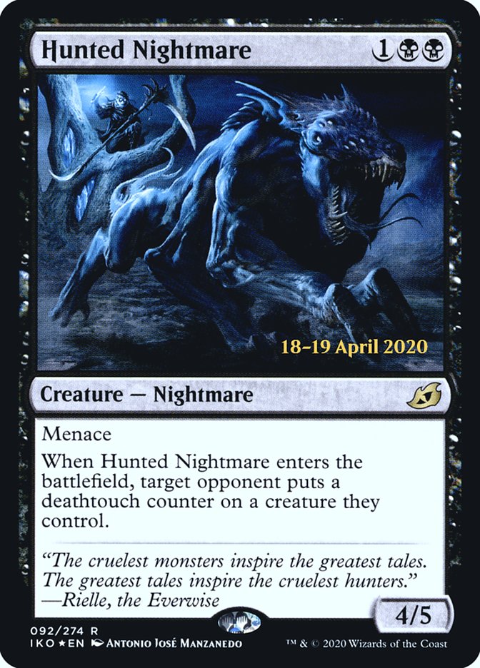 Hunted Nightmare  [Ikoria: Lair of Behemoths Prerelease Promos] | Grognard Games